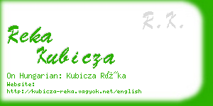 reka kubicza business card